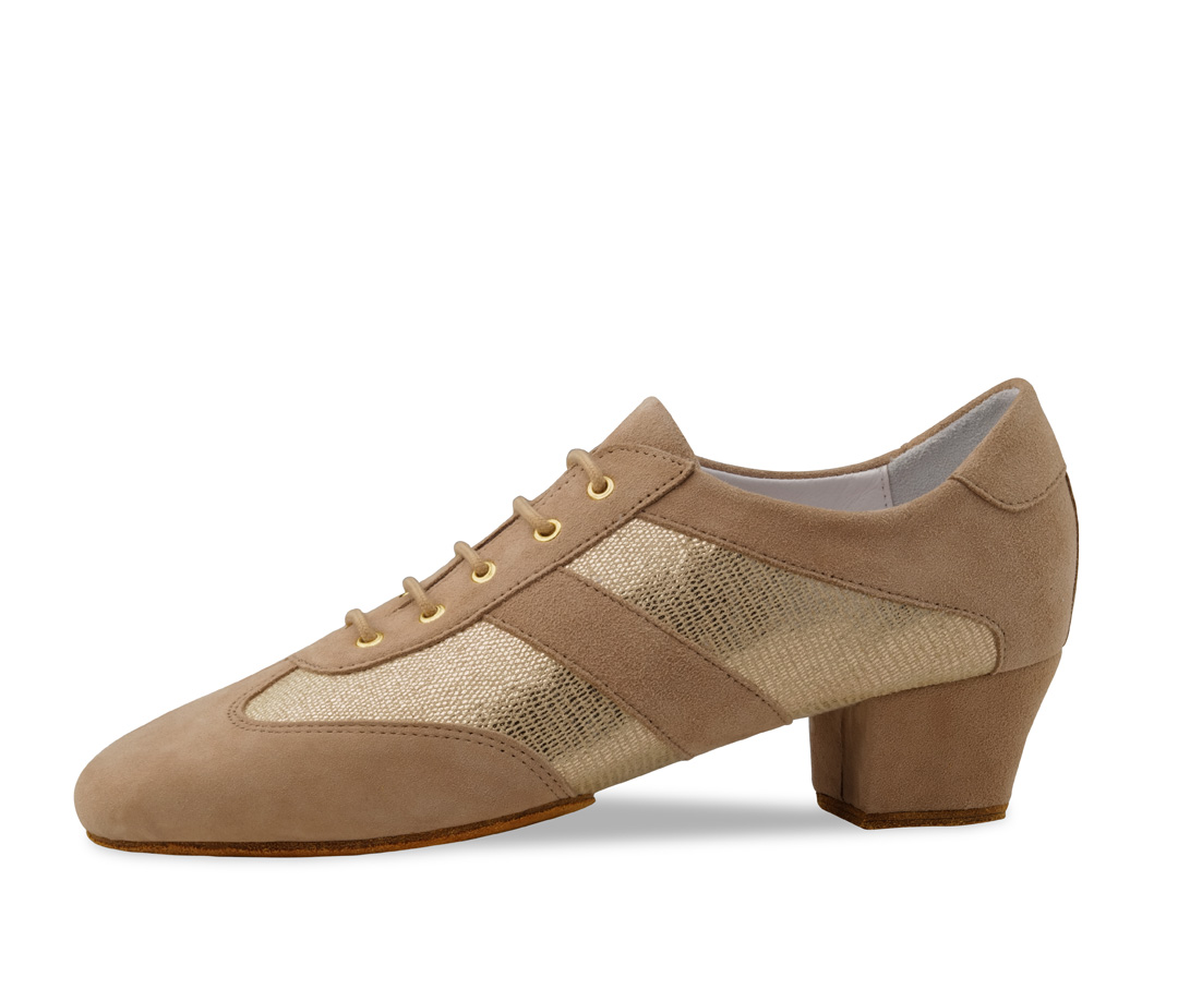Sandrine Baskets de danse d'entraînement sportives et élégantes avec semelle fendue et talon de 3,5 cm en cuir par Anna Kern.portlich eleganter Trainingstanzsneaker mit geteilter Sohle und 3,5 cm Absatz aus Leder von Anna Kern.
