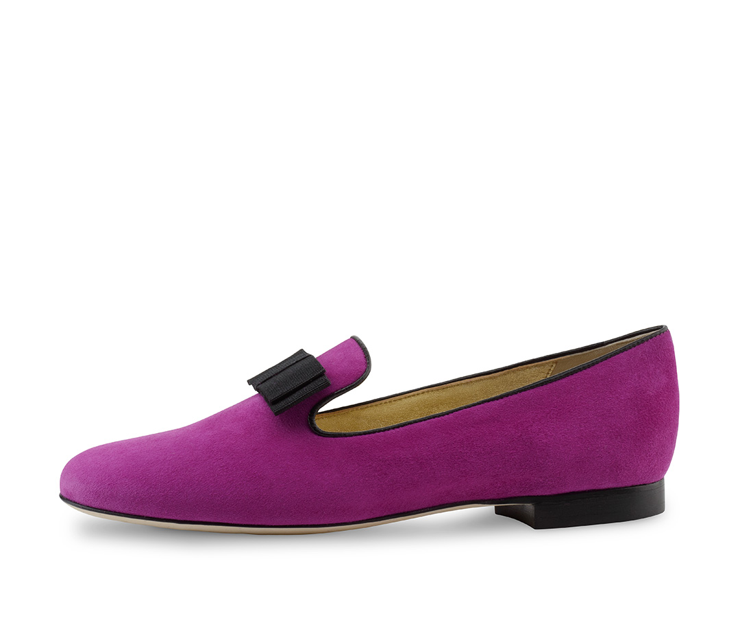 Mocassins roses Aoi by Werner Kern Ballerines en daim rose