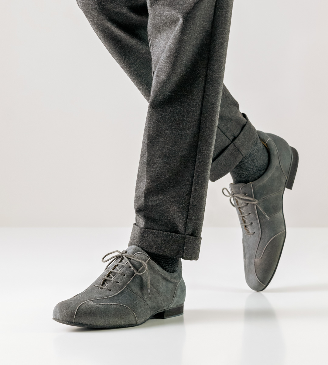 Chaussures de danse pour hommes Sneaker de Werner Kern en velours gris
