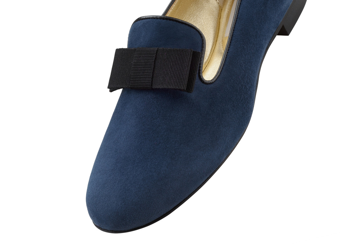 Loafer Ive - Ballerinas by Werner Kern Loafer bleu foncé de Werner Kern en daim et nœud noir