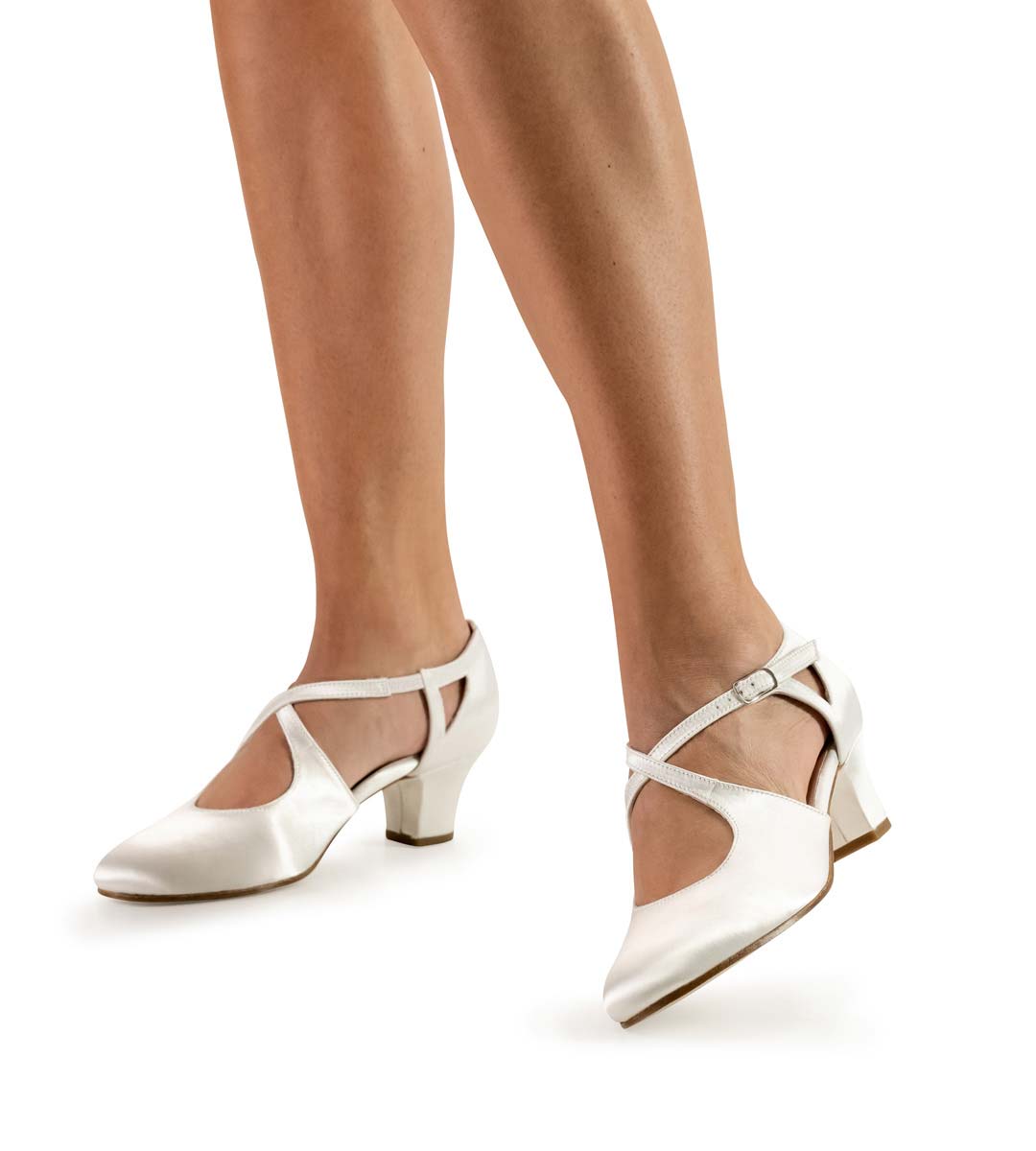 Gala Chaussures de mariée blanches de Werner Kern avec semelle en cuir de 4,5 cm