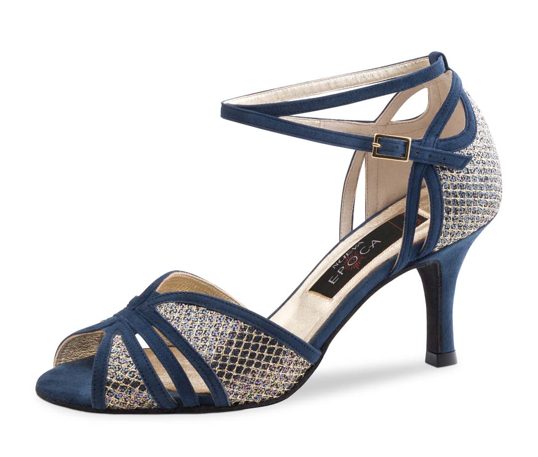 Chaussure de danse ouverte Nueva Epoca pour femmes en bleu