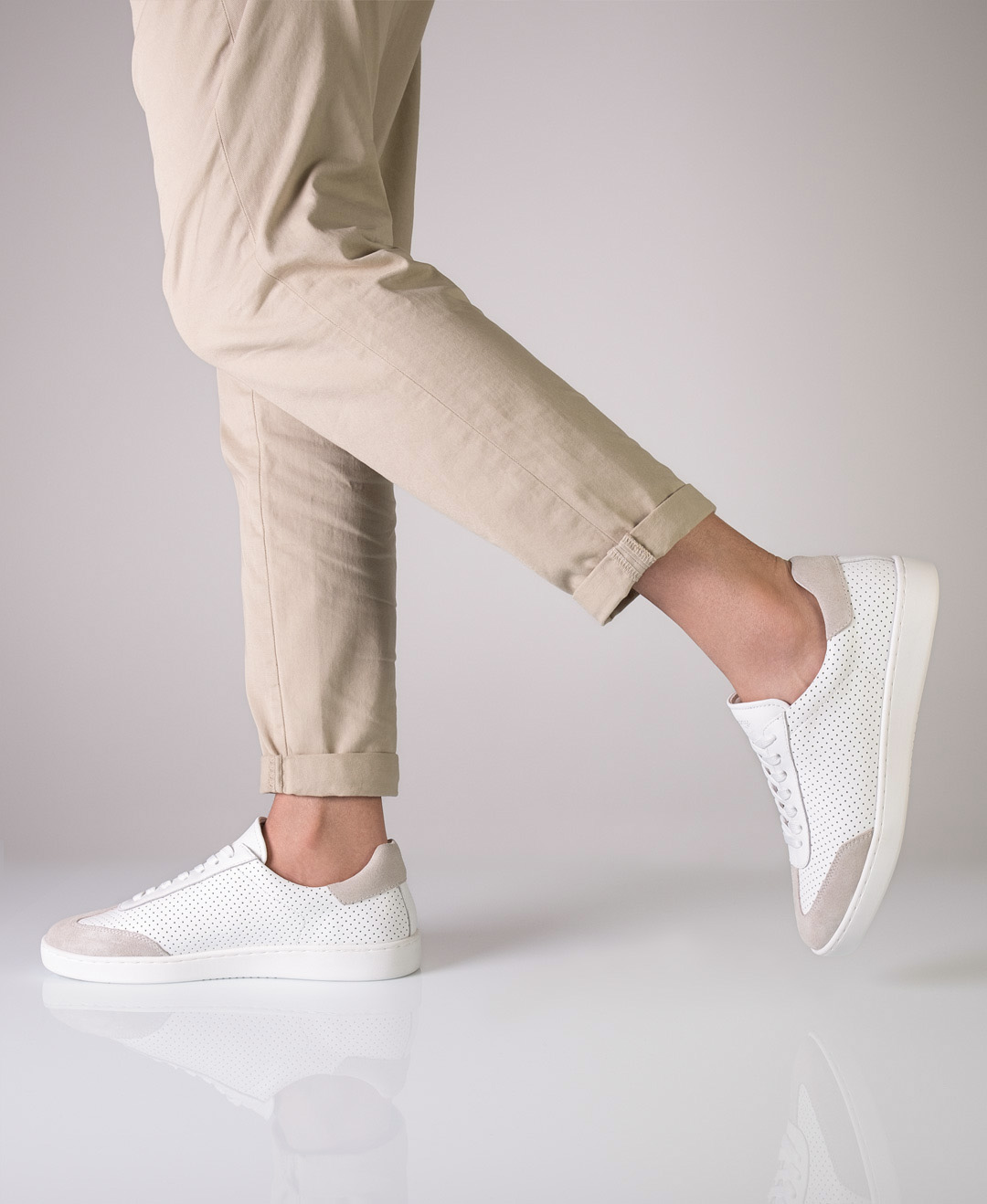 Baskets de danse blanches 7420 de Suny pour hommes