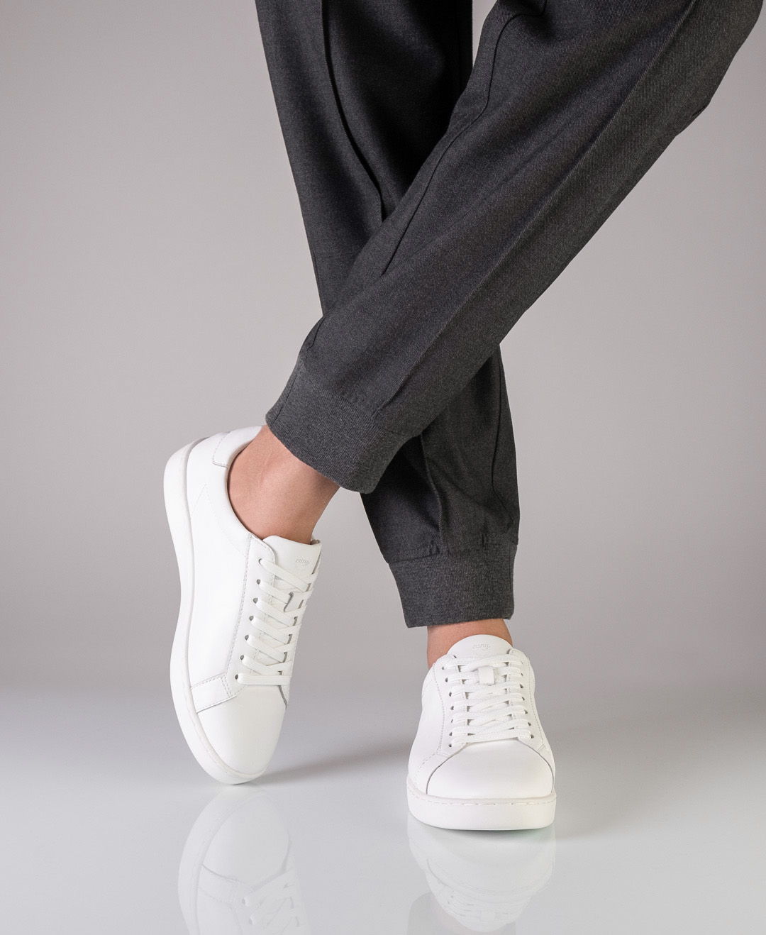 Baskets de danse 7425 en cuir nappa blanc pour hommes