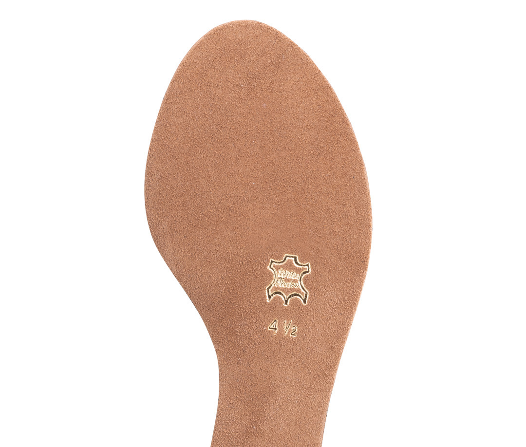 Beige Veloursohle für Damen