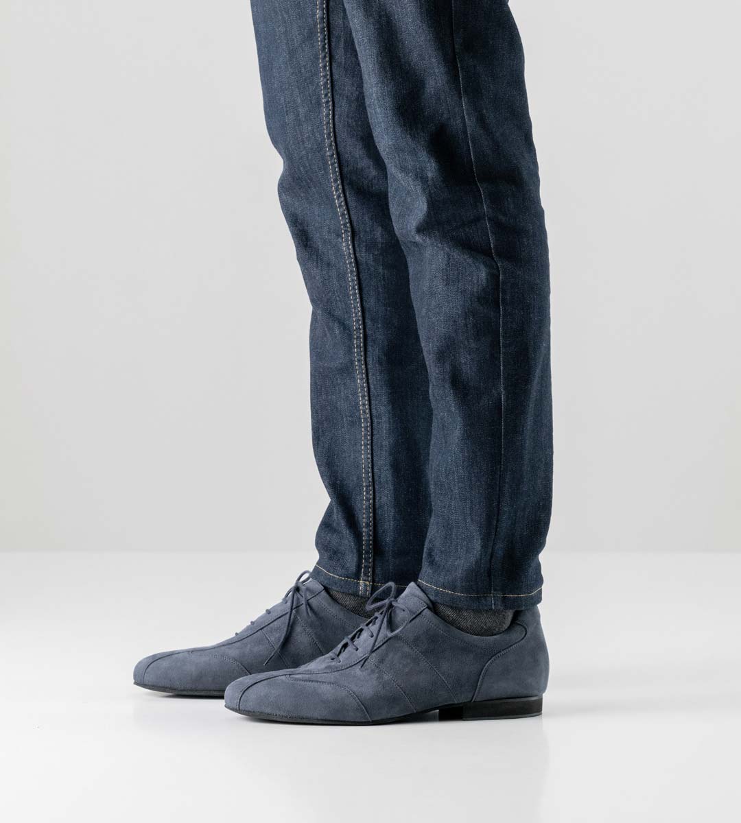 Cuneo Jeans bleu combiné avec une chaussure de danse pour homme Werner Kern de 1,5 cm de haut