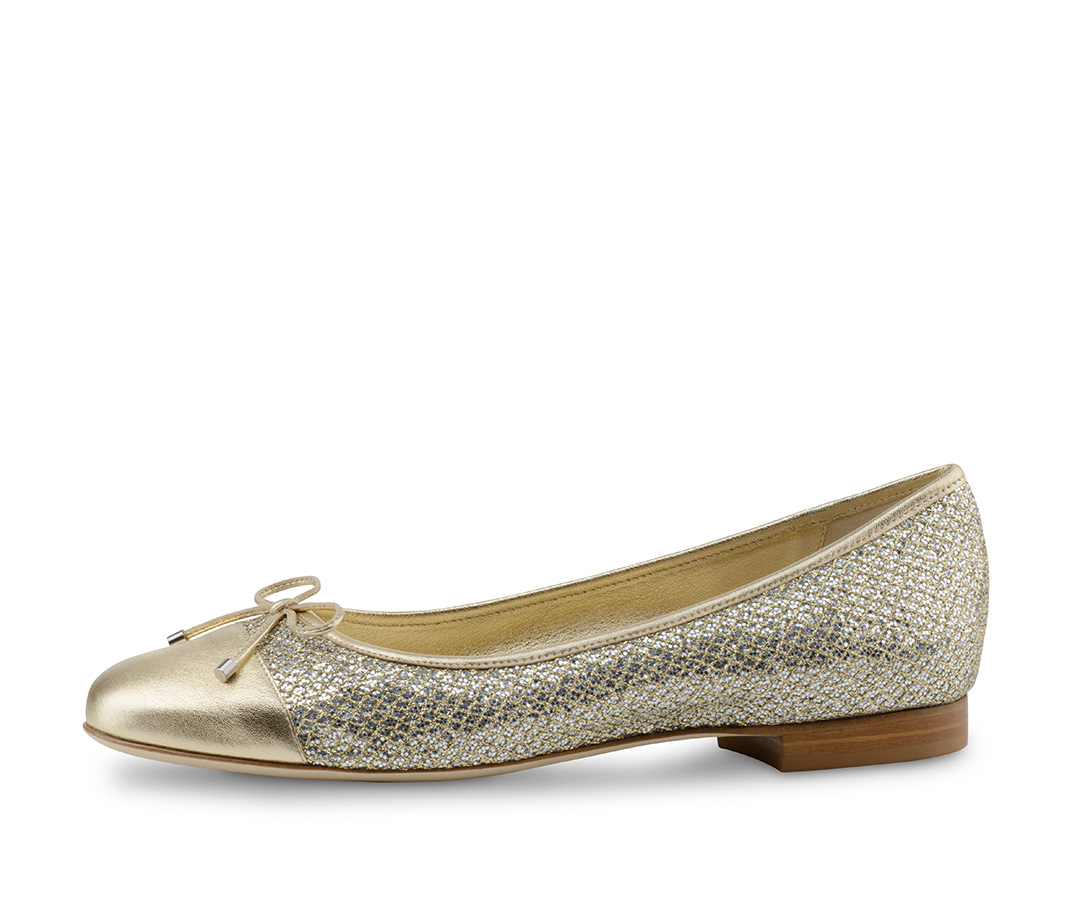 Ballerines Sole de Werner Kern avec paillettes dorées Ballerines