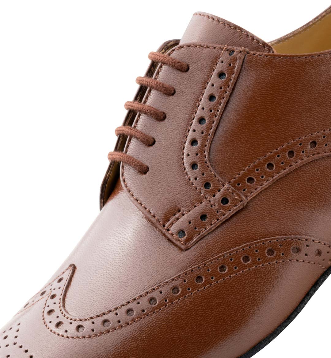Udine Vue détaillée de l'avant de la chaussure de danse pour hommes Werner Kern en marron