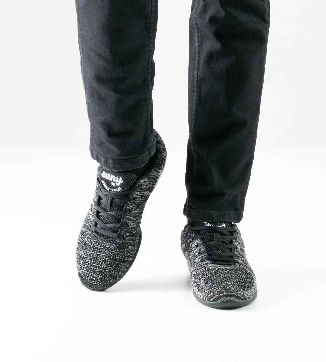 Sneakers Salsa grises et noires pour hommes par Suny