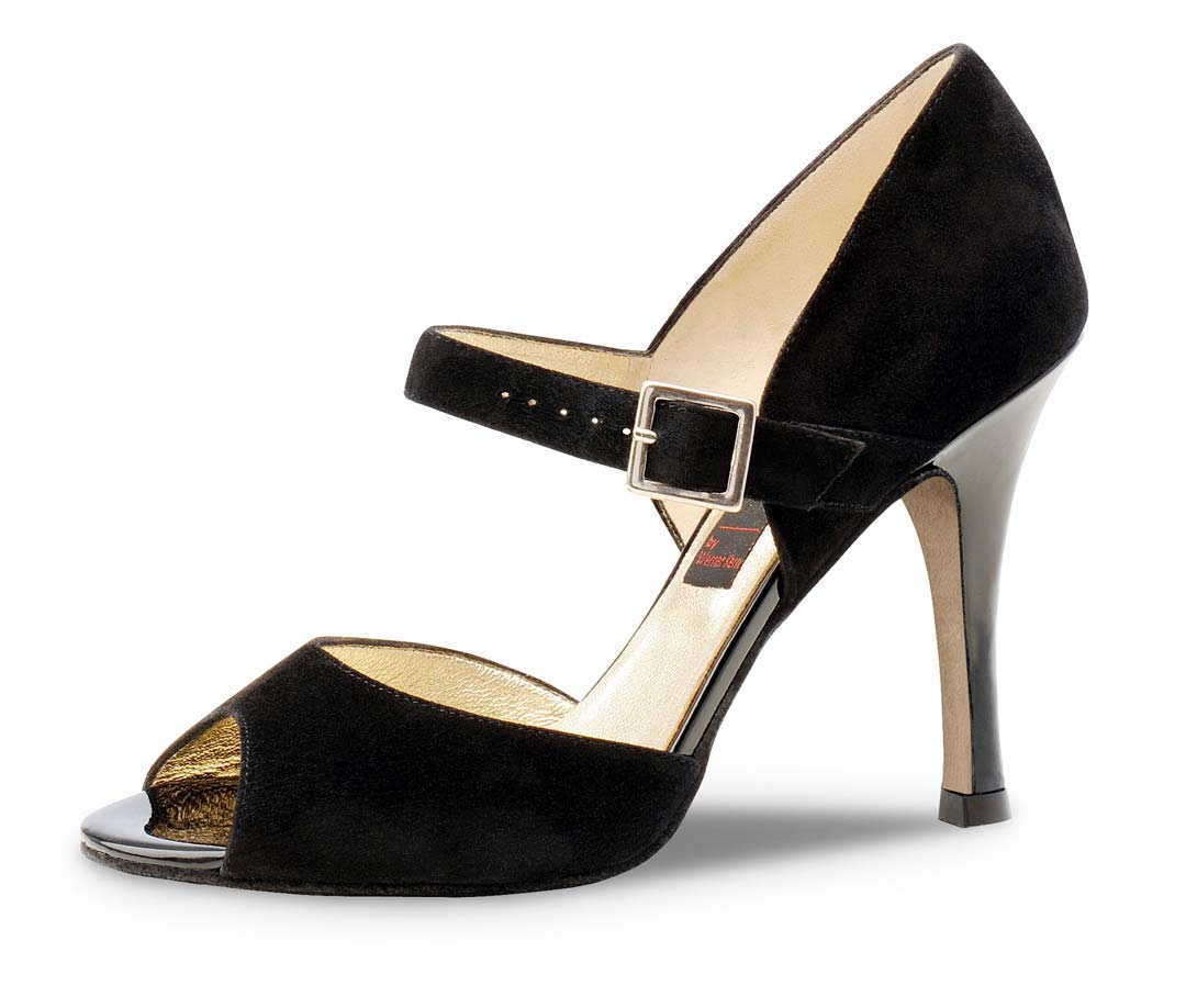 Chaussures de danse pour femmes de 7 cm de haut Nueva Epoca avec semelle en cuir