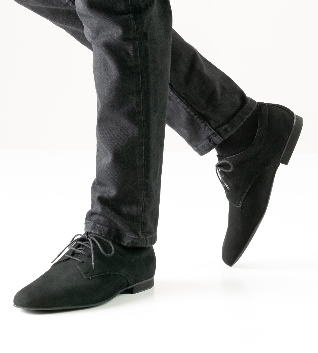 Chaussures de danse pour hommes noires de Werner Kern avec micro-talon