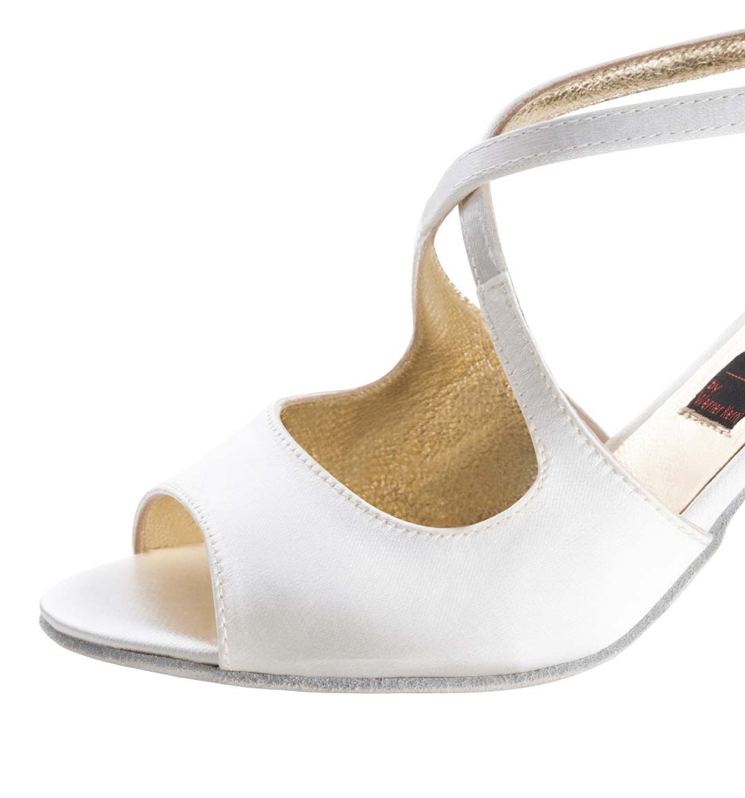 Mable chaussure de mariée ouverte de Nueva Epoca en détail