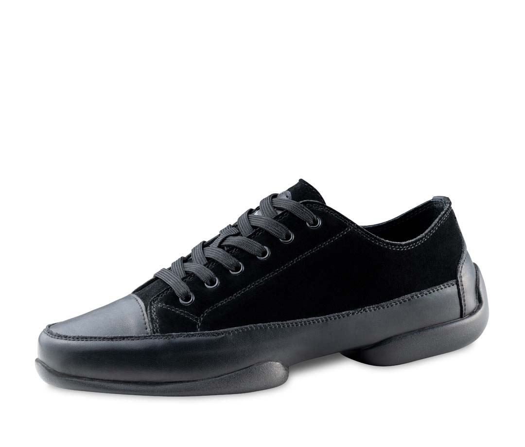 chaussure de danse noire pour dames avec semelle fendue par Suny
