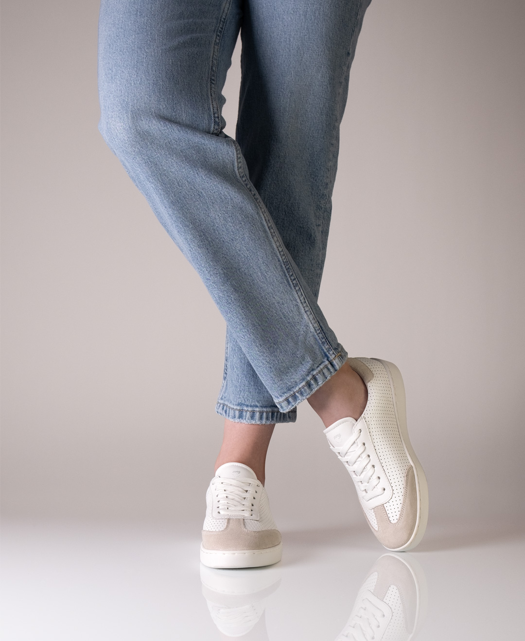 Baskets de danse urbaines chic blanches pour femmes