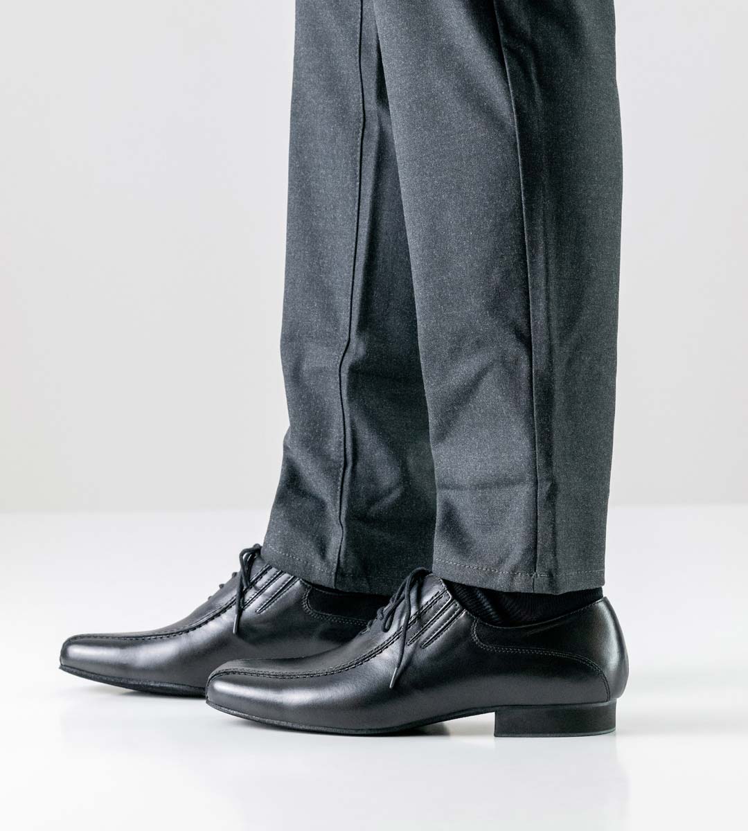 Pesaro Chaussures de danse pour hommes Werner Kern de 2 cm de hauteur en cuir avec pantalon gris