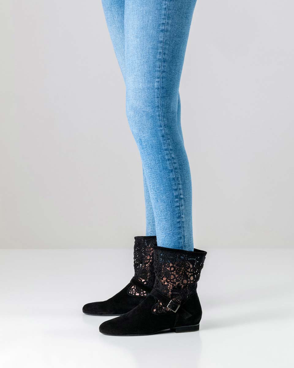 Cocco vue de côté des bottes de danse Werner Kern pour linedance avec une hauteur de talon de 1,5 cm