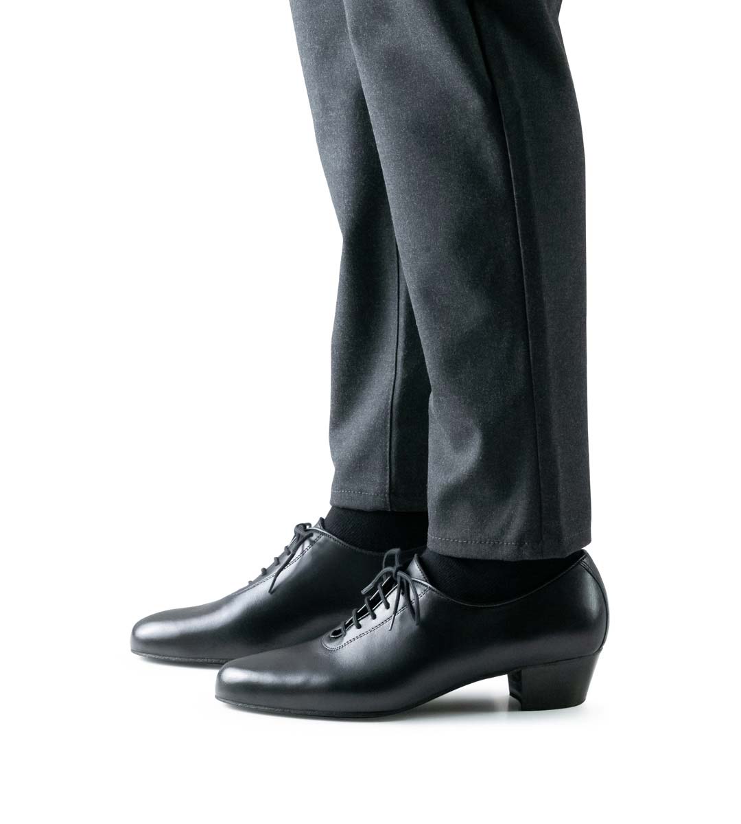 Forli Pantalon gris combiné avec des chaussures de danse pour hommes Werner Kern avec une hauteur de talon de 4 cm