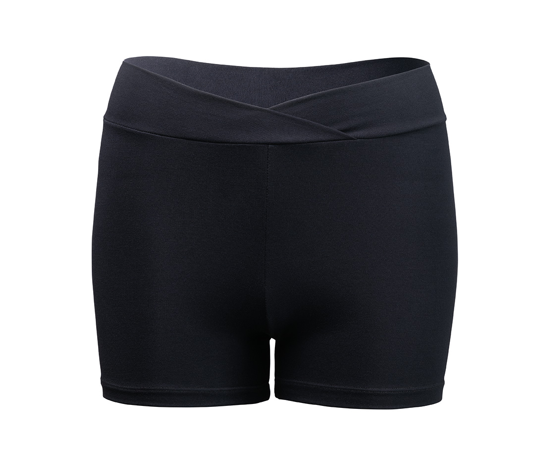 Jupe portefeuille noire Vana pour femmes – coupe tulipe et effet portefeuille pour la salsa, le tango et bien plus encore.