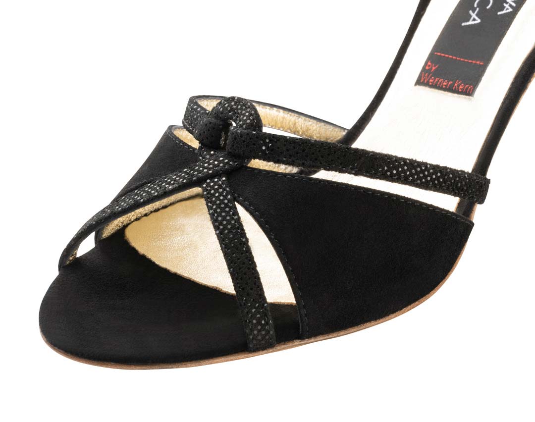Christina Vue détaillée de la chaussure de danse ouverte Nueva Epoca pour femmes avec semelle en cuir