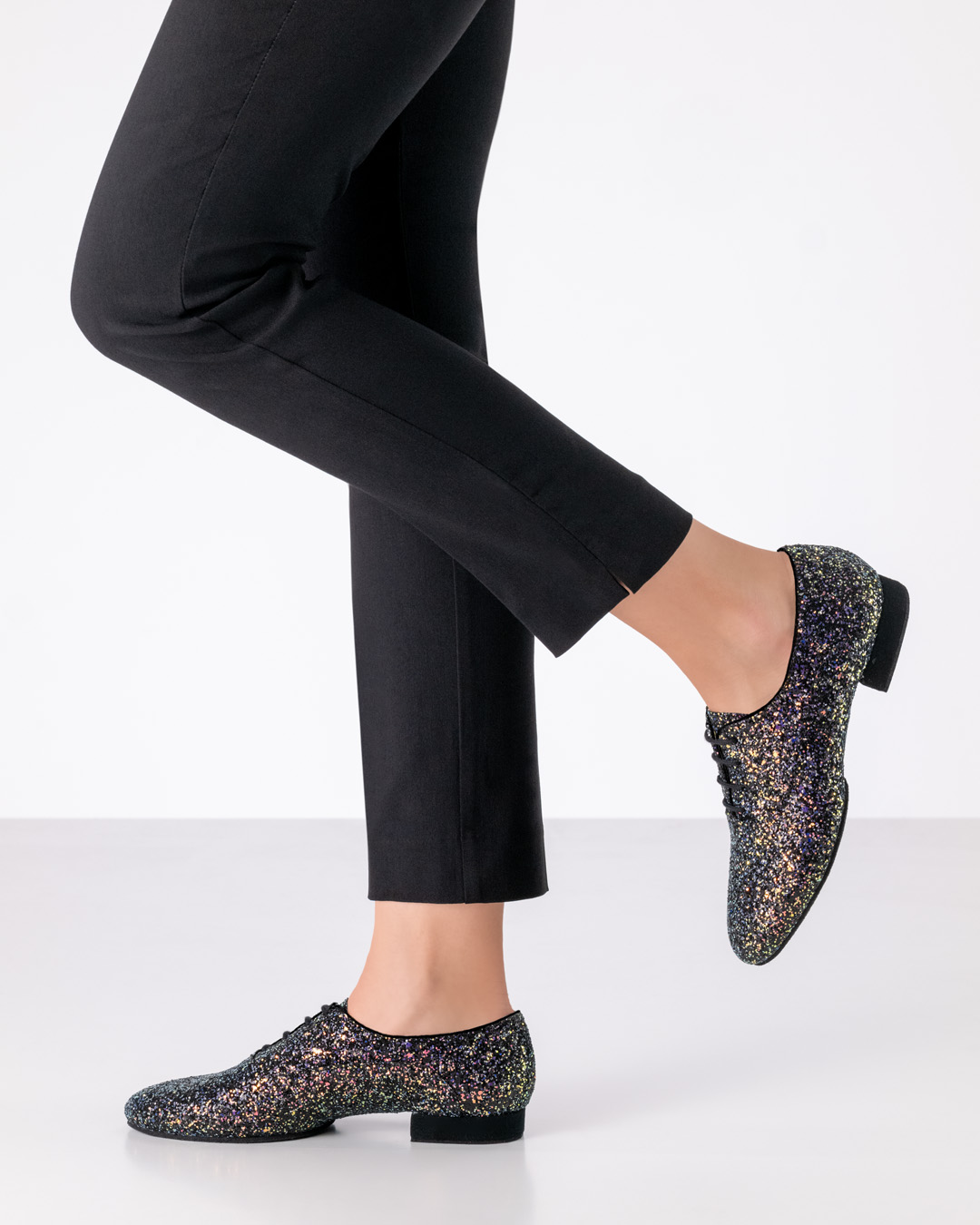 Chaussures de danse d'entraînement élégantes et décontractées de Werner Kern en brocart scintillant