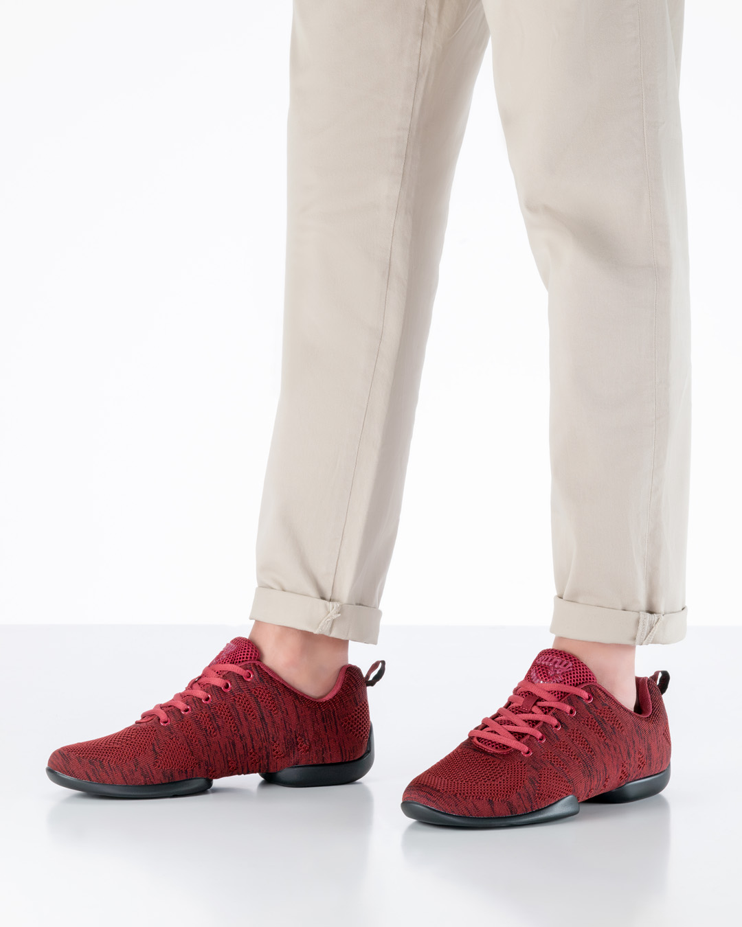 Sneaker 4035 Baskets de danse 4035 avec semelle divisée en matière tricotée rouge