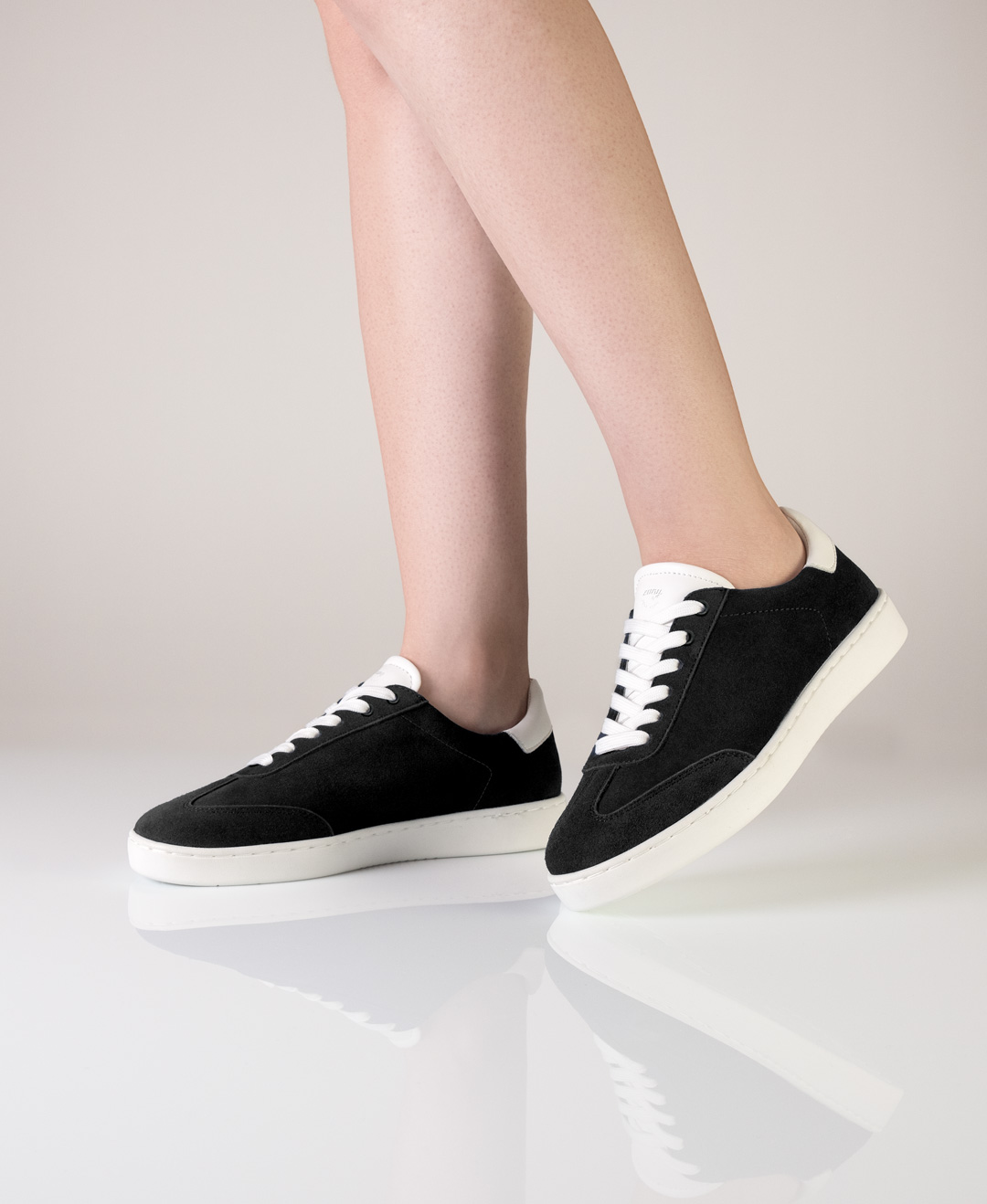 Baskets de danse urbaines chic noires en velours pour femmes