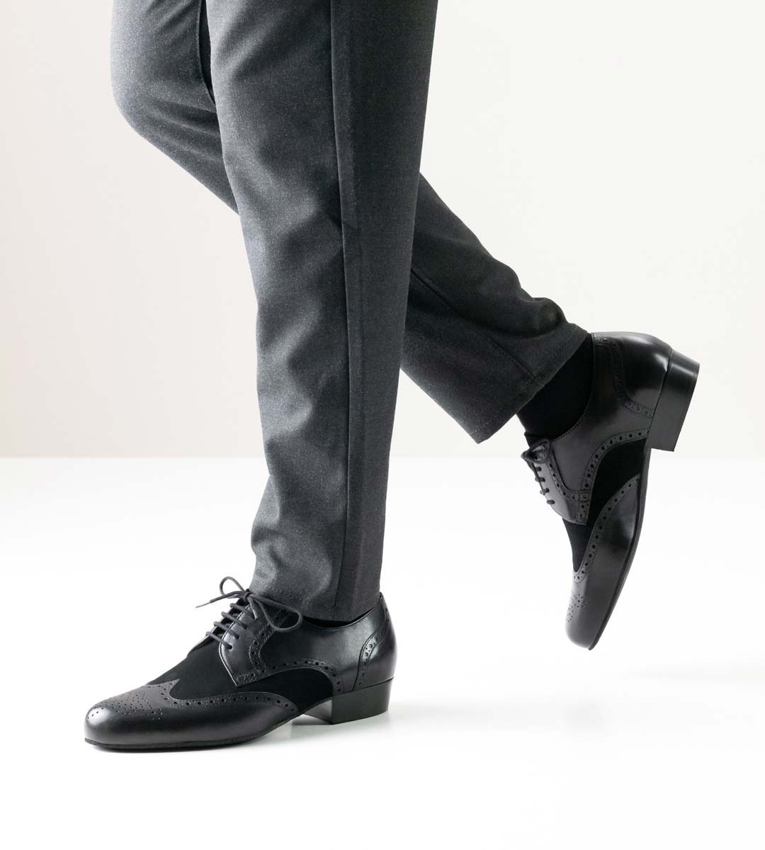 Udine Werner Kern Chaussures de danse pour hommes pour le tango en noir avec talon haut de 3 cm