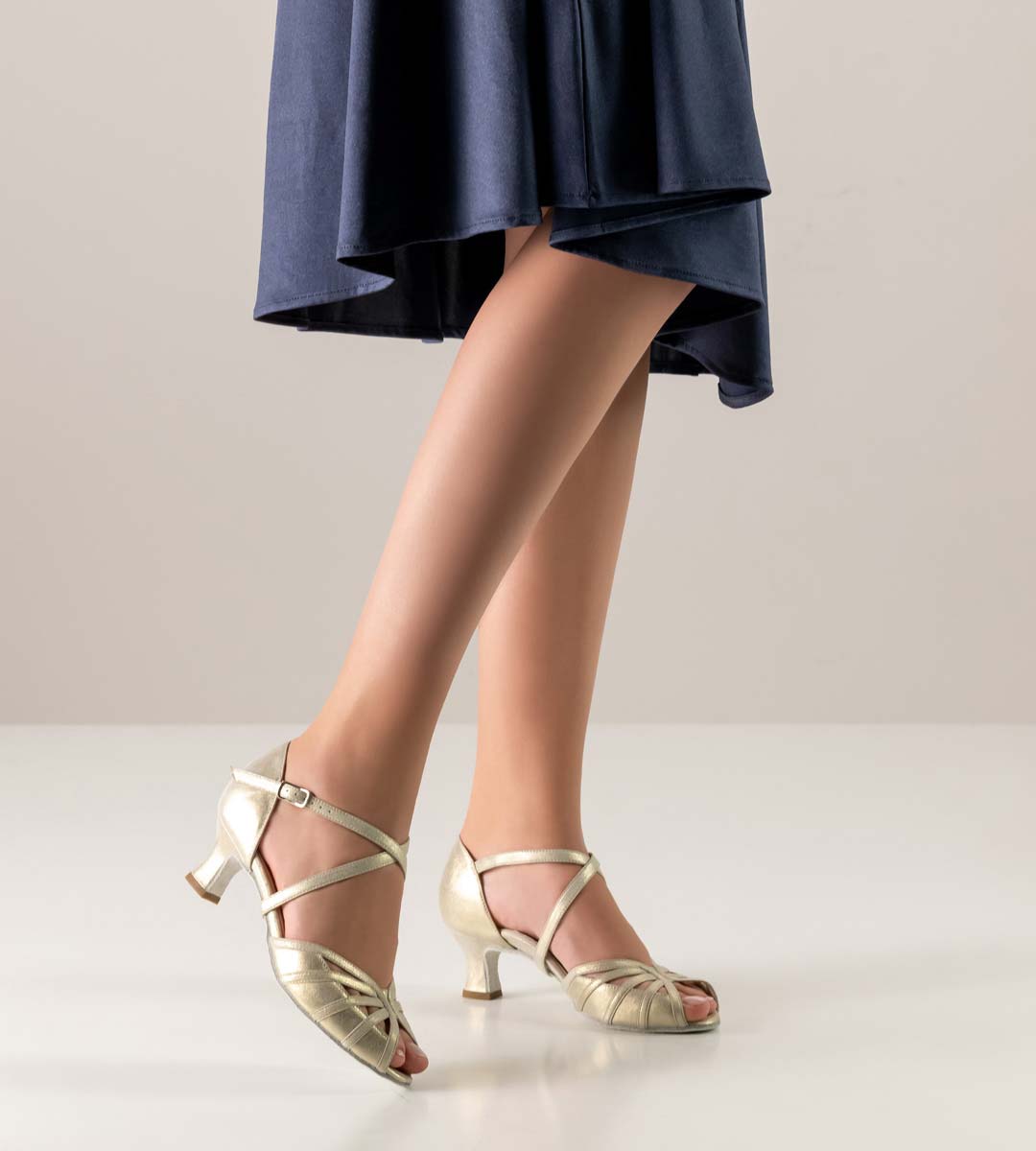 Smilla Werner Kern chaussures de danse ouvertes pour femmes en or clair