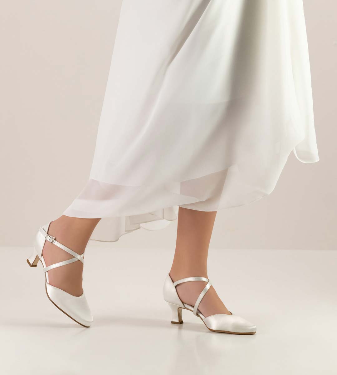 Chaussure de mariée semi-ouverte de Wern Kern avec semelle en cuir