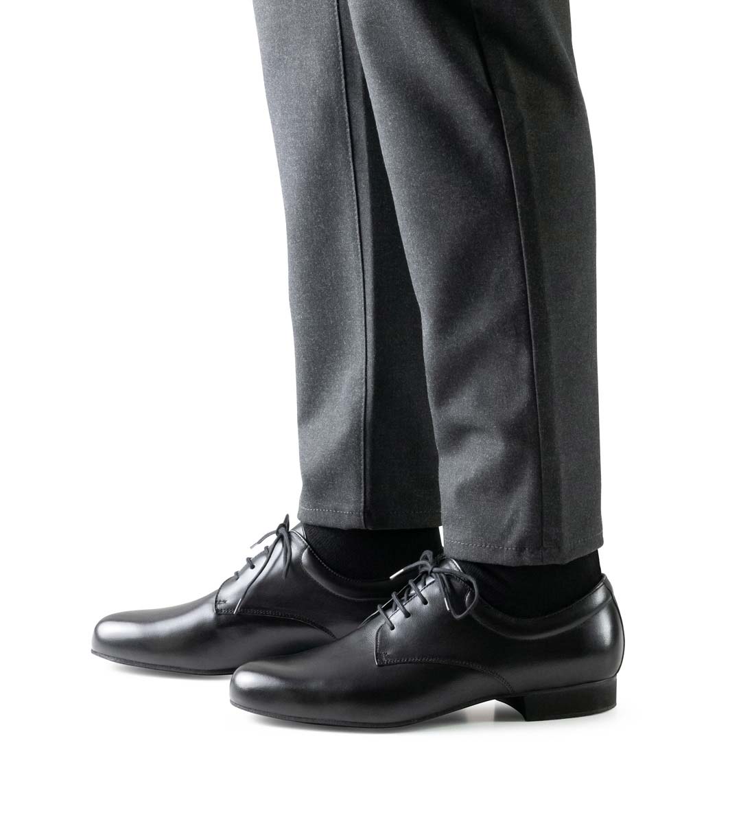 Chaussures de danse extra larges pour hommes en cuir nappa