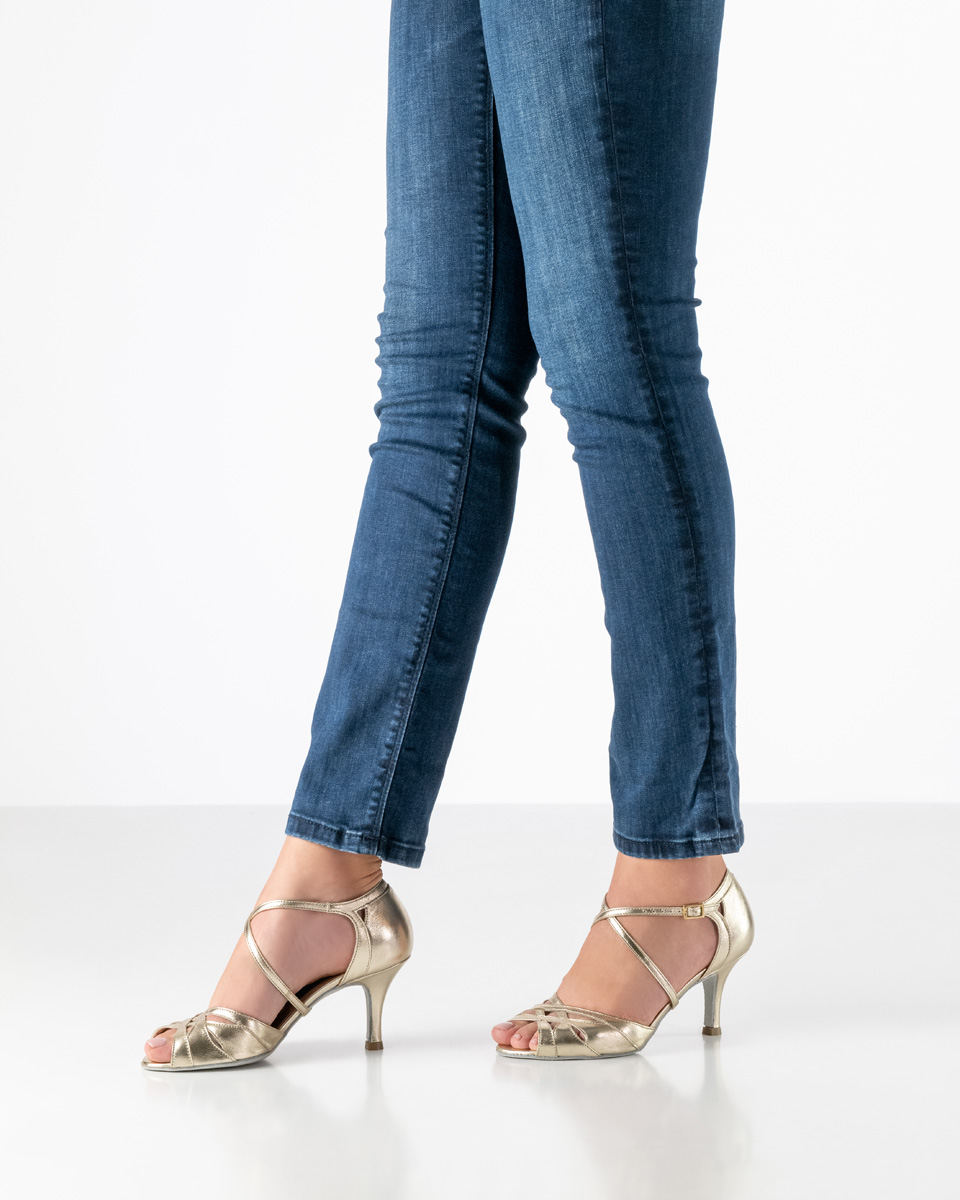 Chaussures de danse dorées de la maison Kern pour femmes