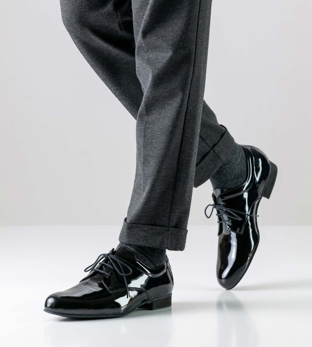Chaussures de danse standard pour hommes de Werner Kern en vernis noir 