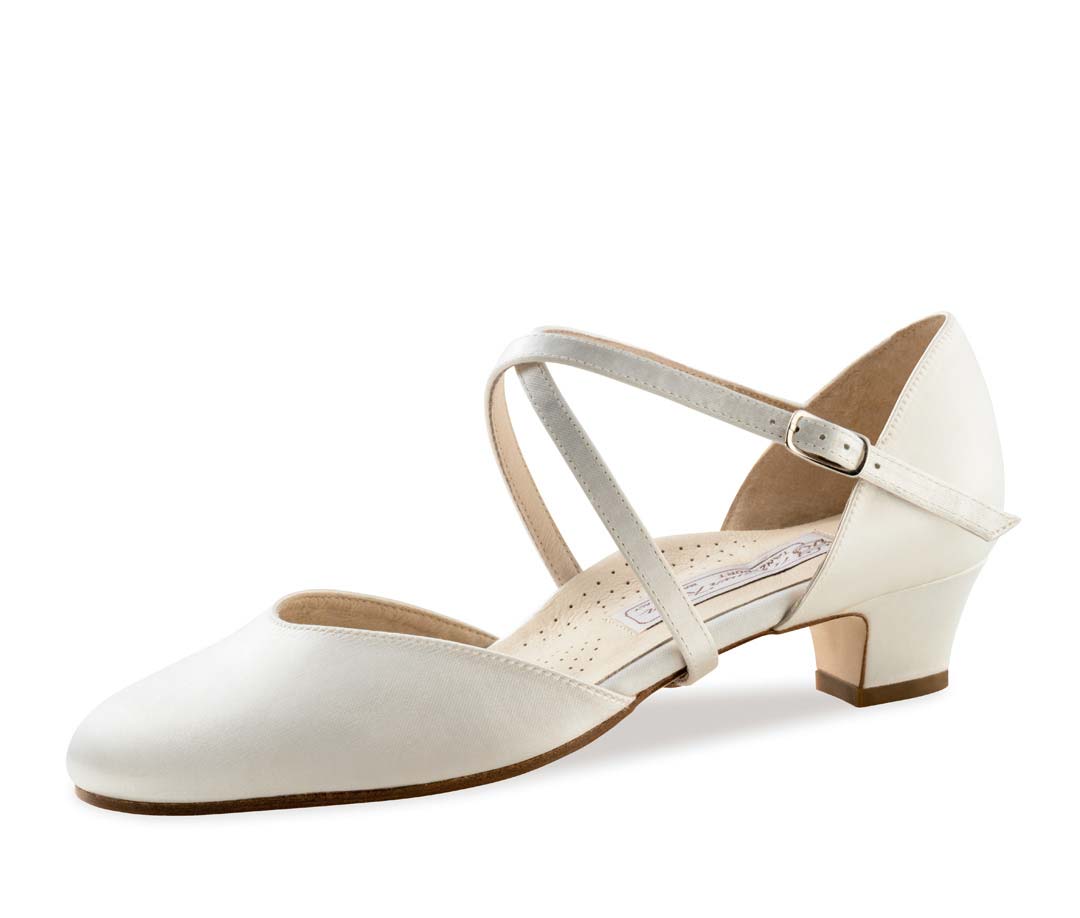 Chaussures de mariée à semelle en cuir de Werner Kern avec talon plat