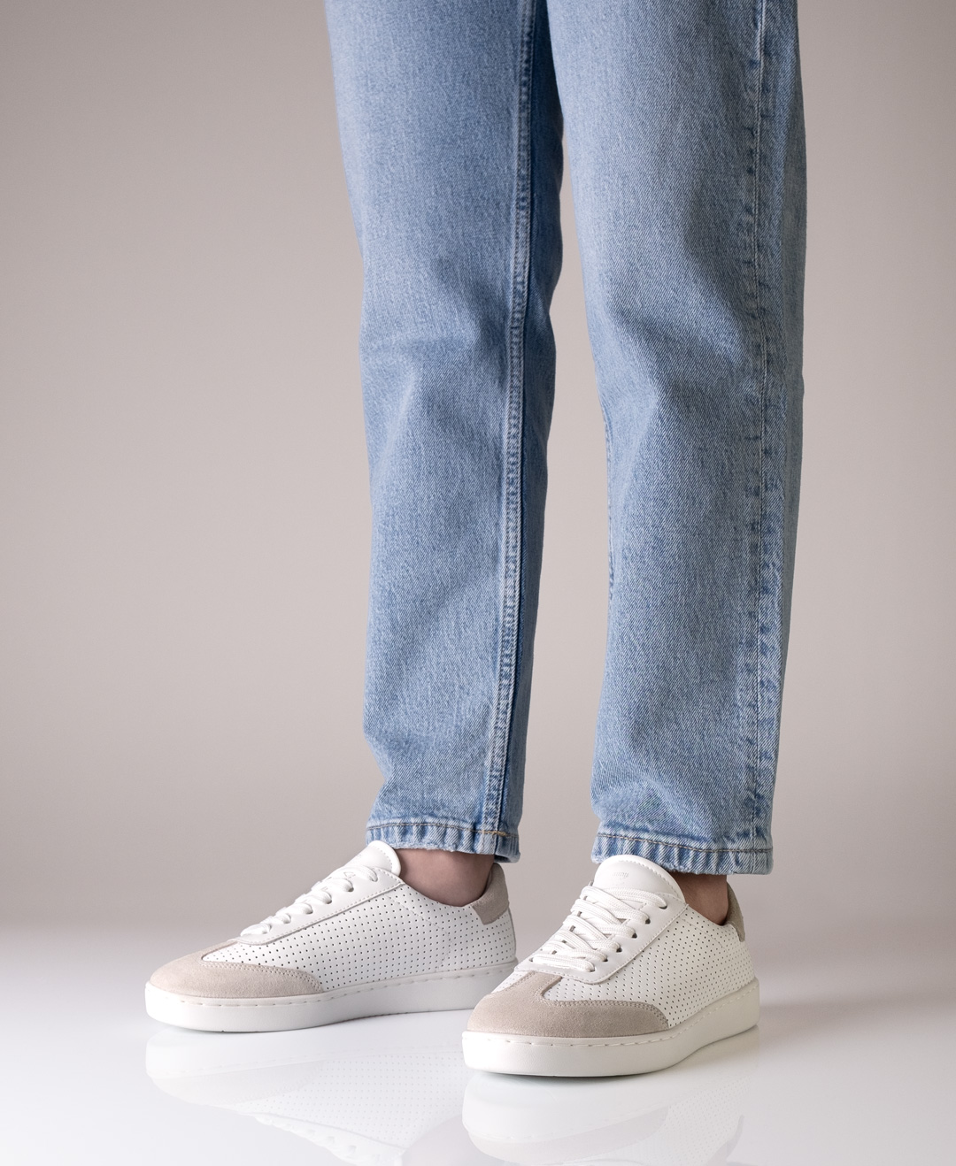 Baskets de danse pour femmes en blanc avec semelle continue