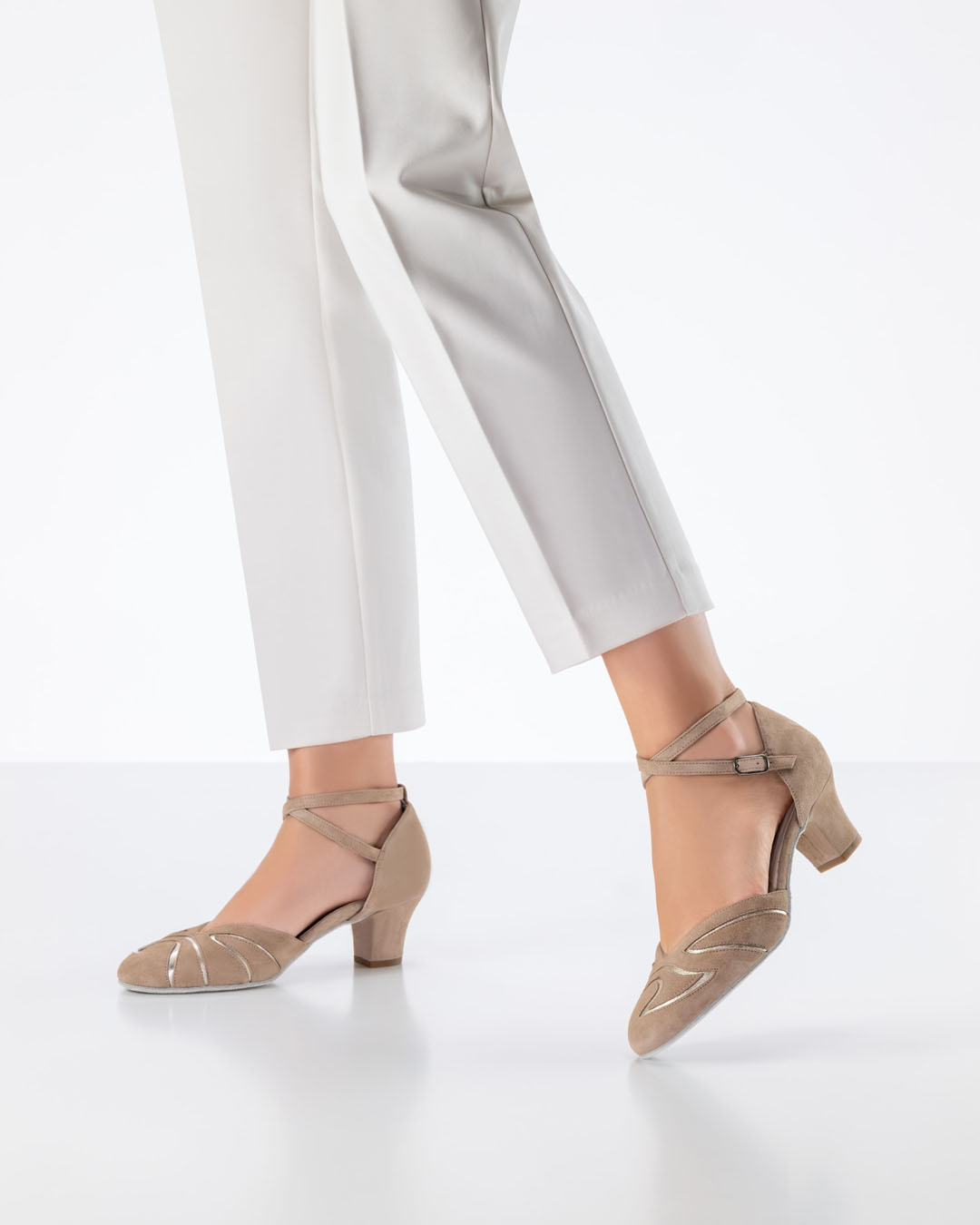 Chaussures de danse beige doré de Werner Kern
