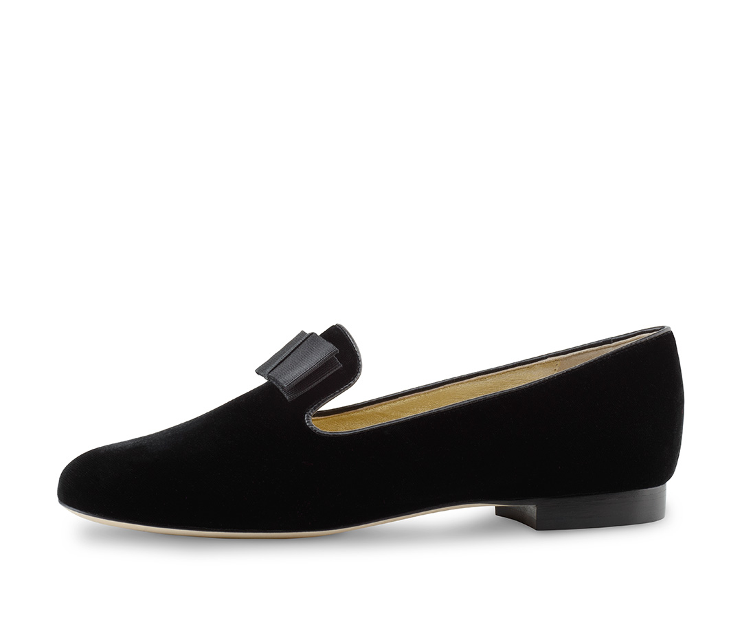 Loafer noir en velours de Werner Kern 