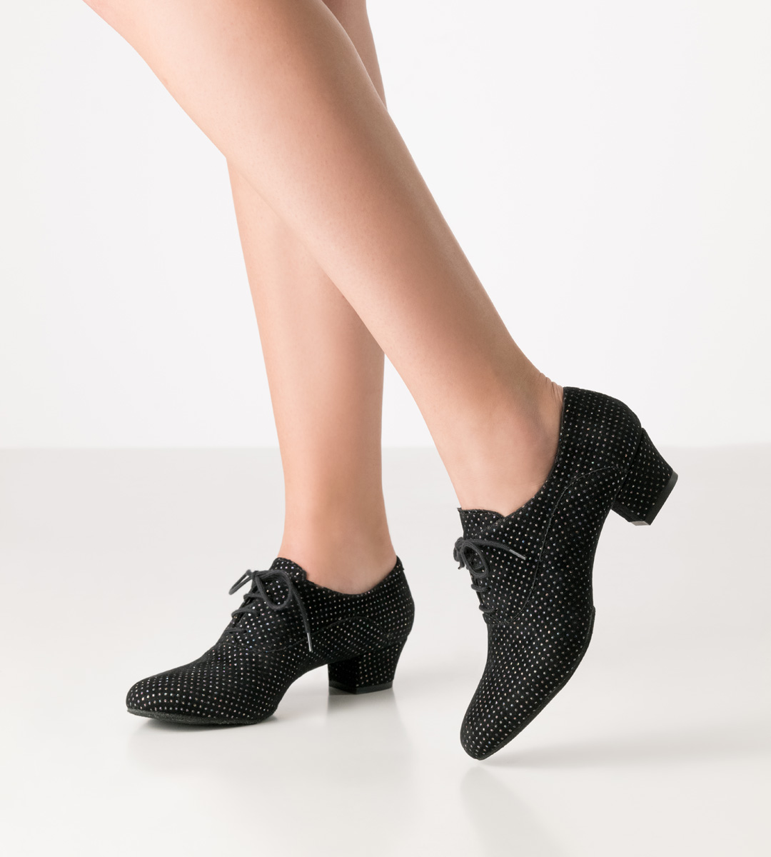 Chaussures de danse Runa - Werner Kern en brocart multicolore, maintien sécurisé et grande flexibilité avec semelle fendue et laçage 4x pour le confort et un soutien optimal, hauteur de talon fantastiquement confortable de 3,5 cm