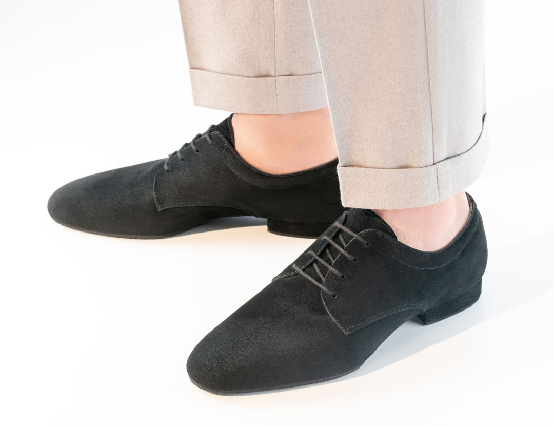 Vicenza Chaussures de danse pour homme à semelle fendue, en cuir velours noir, de la marque Werner Kern