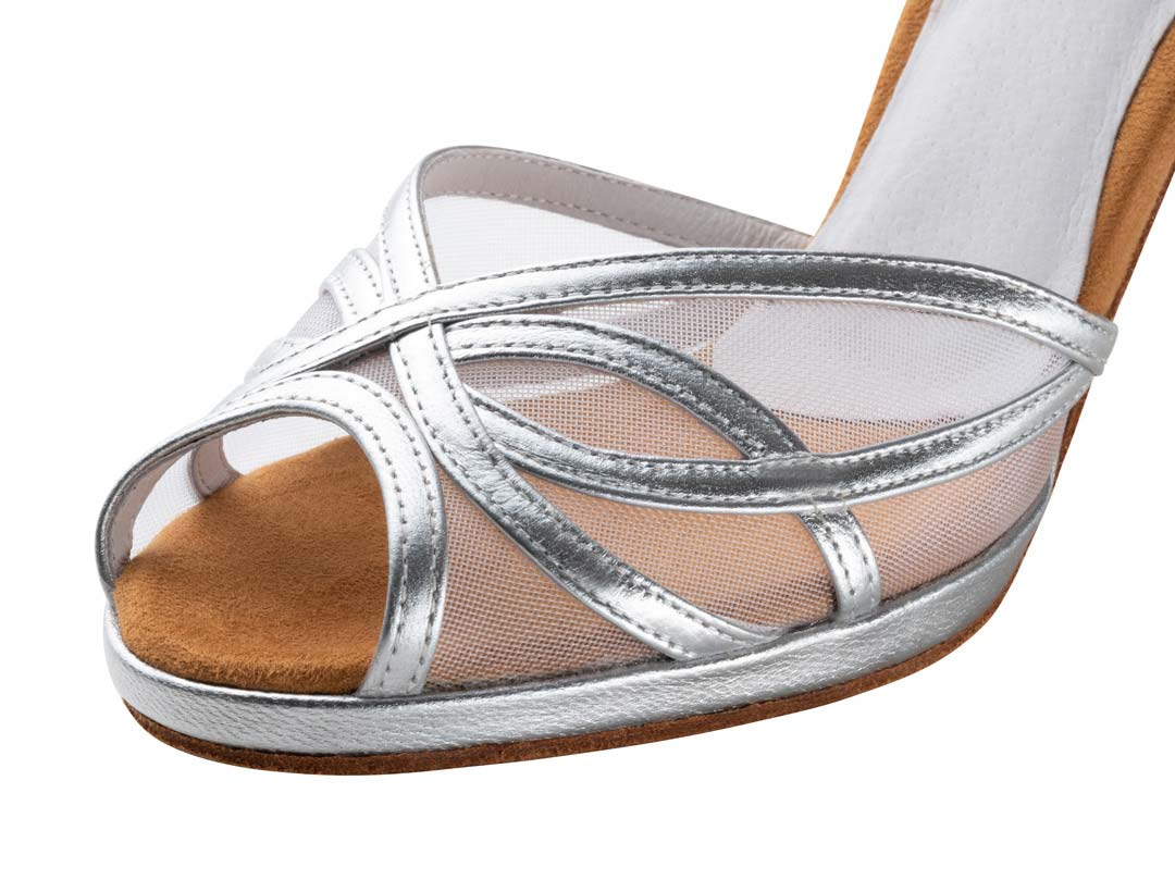 950 Silver Anna Kern Bachata Women's Dance Shoe with Detail View