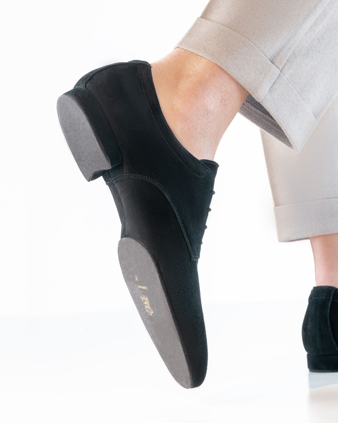 Semelle fendue d'une chaussure de danse pour homme de la marque Werner Kern, couleur noire