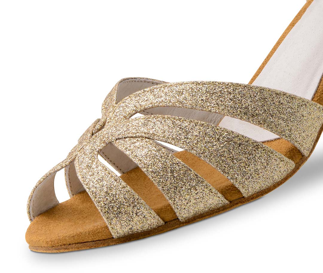 750 Vue de face du détail de la chaussure de danse Anna Kern