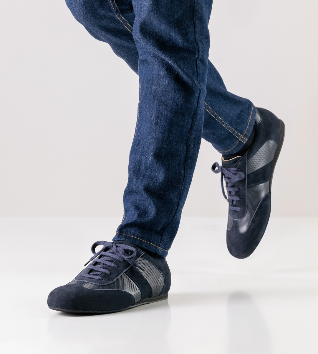Chaussures de danse pour hommes à semelles libres de Werner Kern en bleu