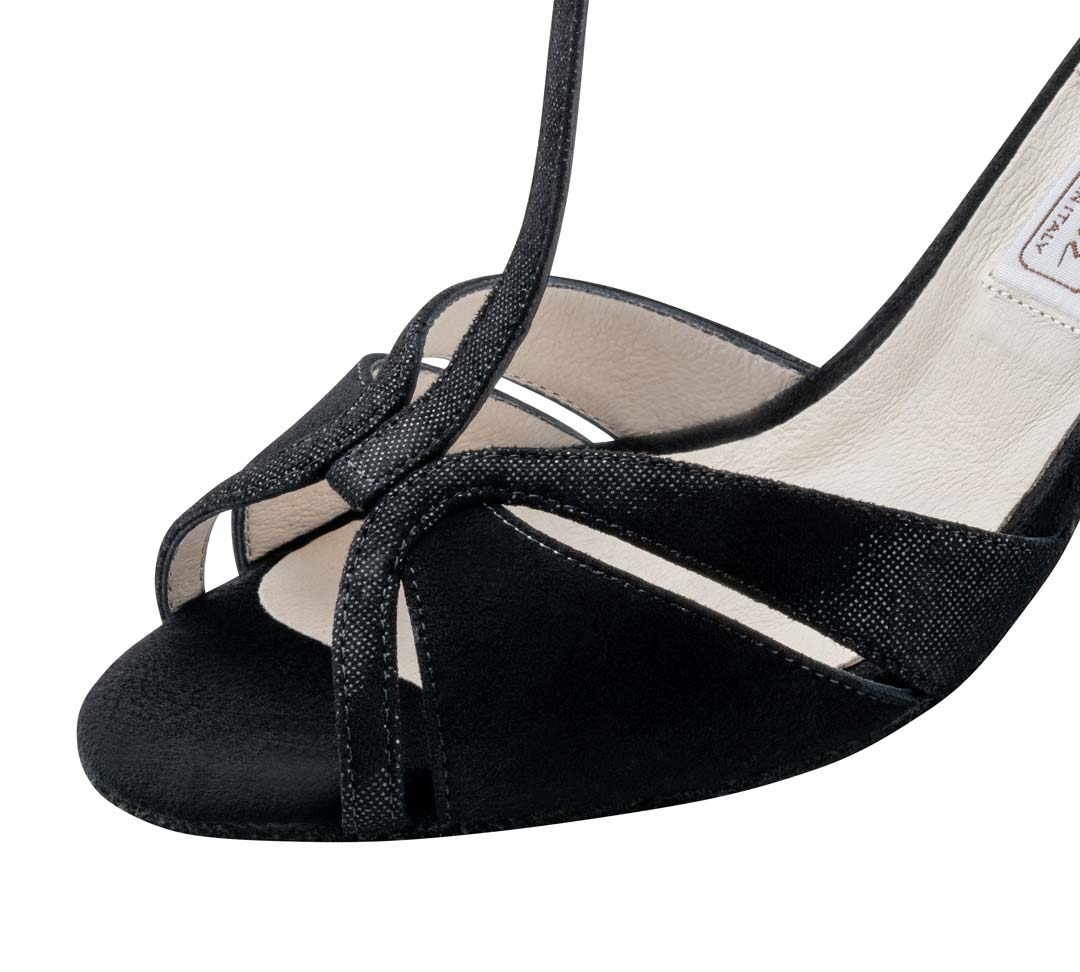 Ida Le tracé de la barre en T de la chaussure de danse pour femmes Werner Kern en détail