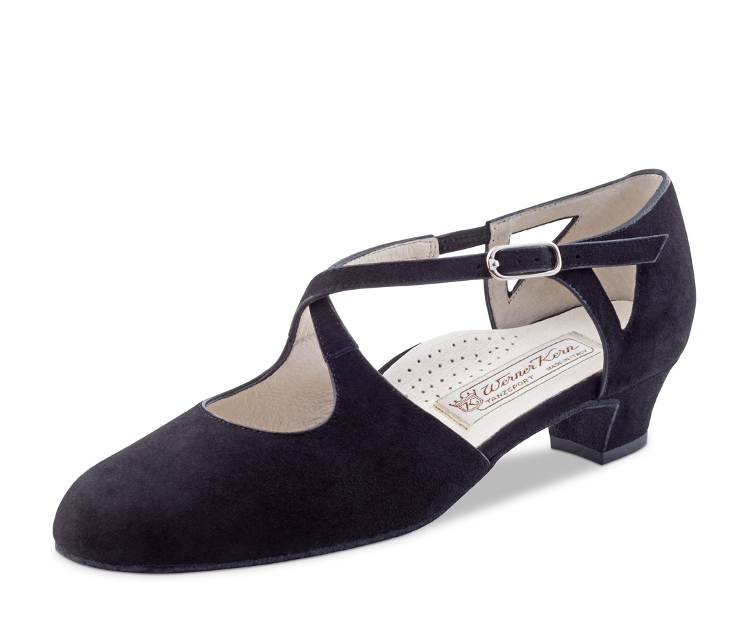 Chaussures de danse fermées pour femmes de Werner Kern en noir avec une hauteur de talon de 3,4 cm