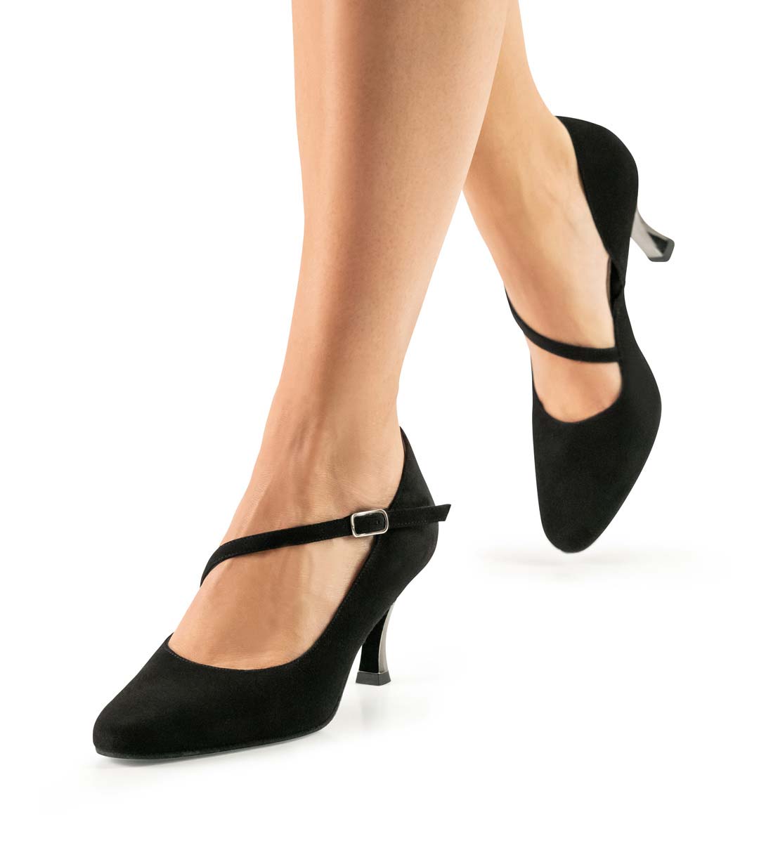 Sarah Chaussure de danse pour dames Werner Kern en daim noir, hauteur 6,5 cm