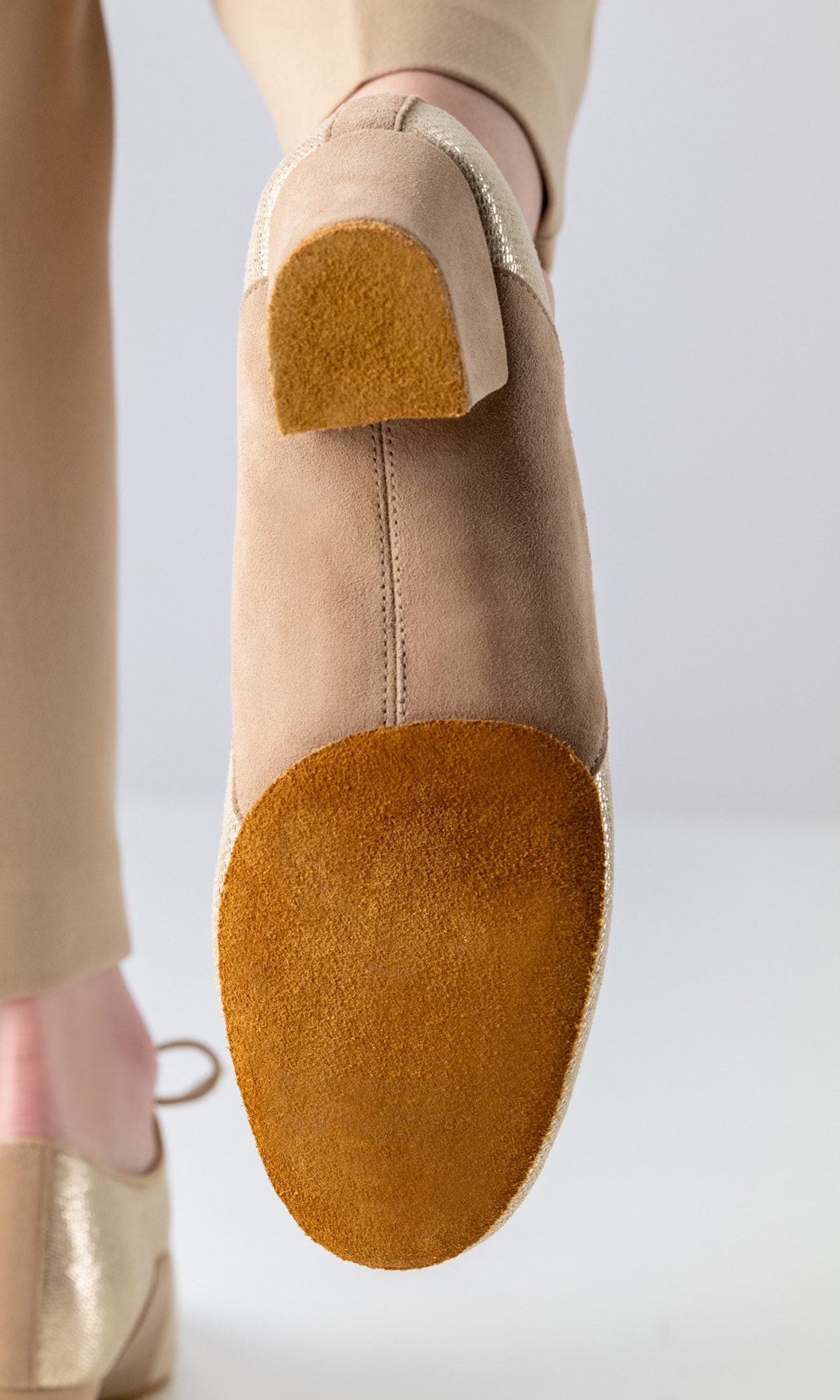 Semelle de chaussure de danse divisée en deux, beige, pour la chaussure d'entraînement Brienne d'Anna Kern