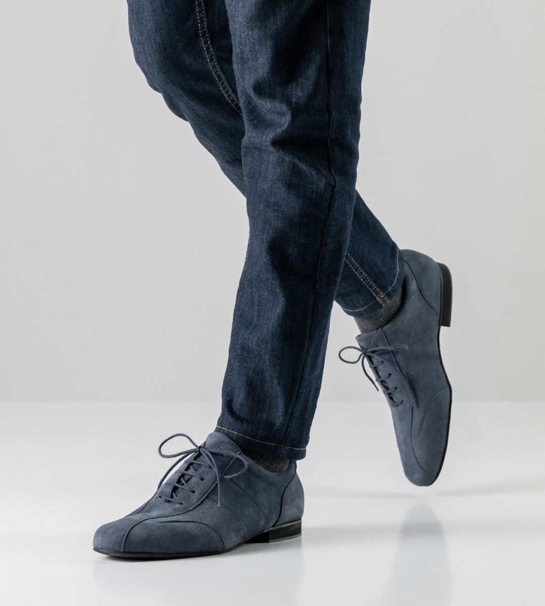 Chaussure de danse pour hommes Sneaker en bleu de Werner Kern pour la Salsa