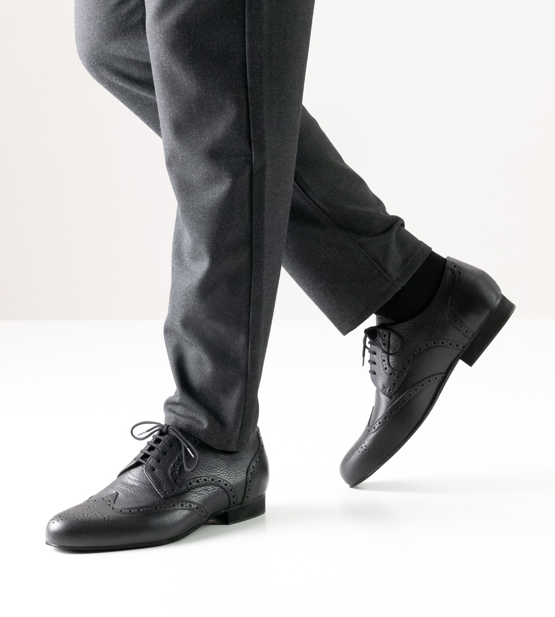 Chaussures de danse pour hommes noires de Werner Kern pour pieds larges