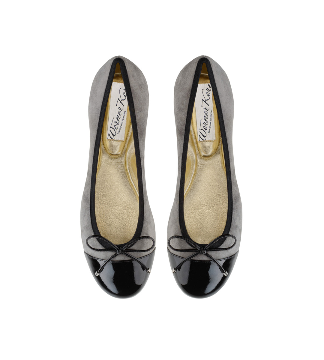 Ballerine grise Mila de Werner Kern en daim fin